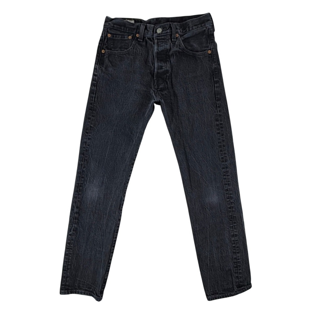 Levis Premium Big E 501 93 Straight Leg Jeans Faded Black Mens Size 28x30